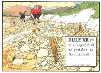 Règle XII (V) : Le joueur a le droit de trouver sa balle..., des 